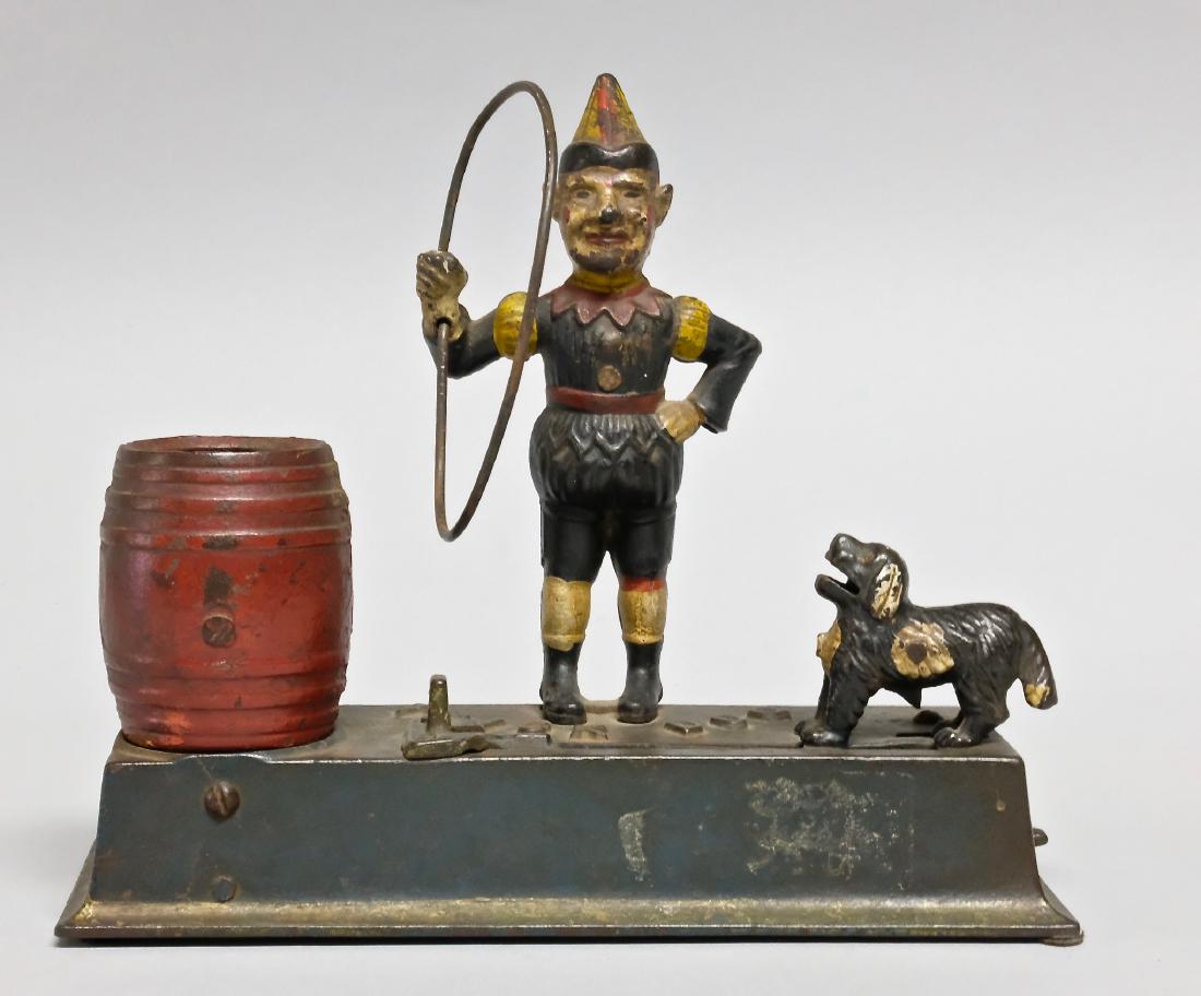 Cast Iron Trick Dog Mechanical Bank, Solid Base (1 of 2)