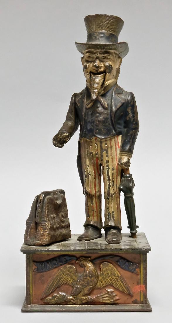 Cast Iron Uncle Sam Mechanical Bank (1 of 3)