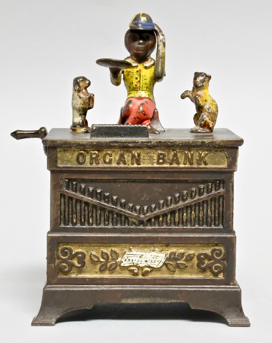 Cast Iron Organ Mechanical Bank - Cat & Dog (1 of 3)
