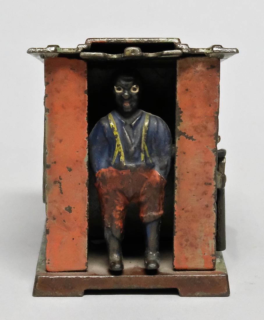 Cast Iron Cabin Mechanical Bank, Green (1 of 3)