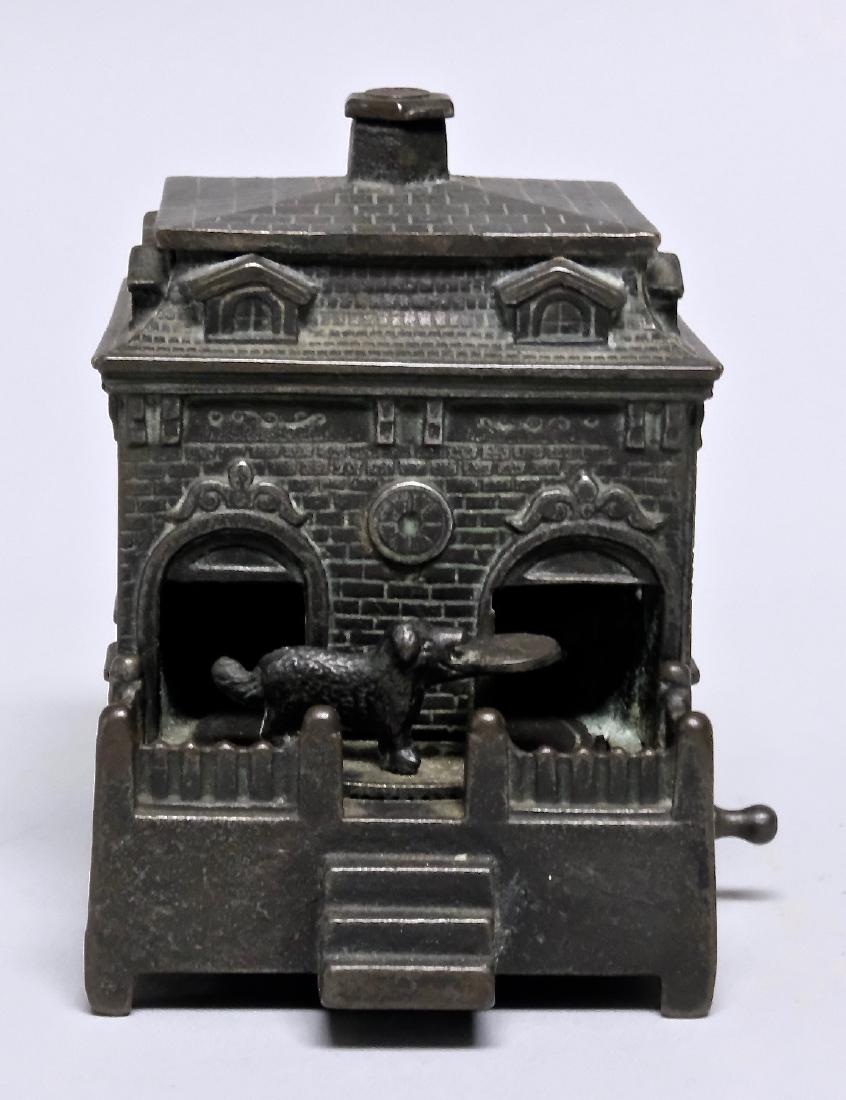 Cast Iron Dog on Turntable Mechanical Bank (1 of 3)