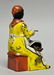 Cast Iron Yellow Mammy and Child Mechanical Bank - 2