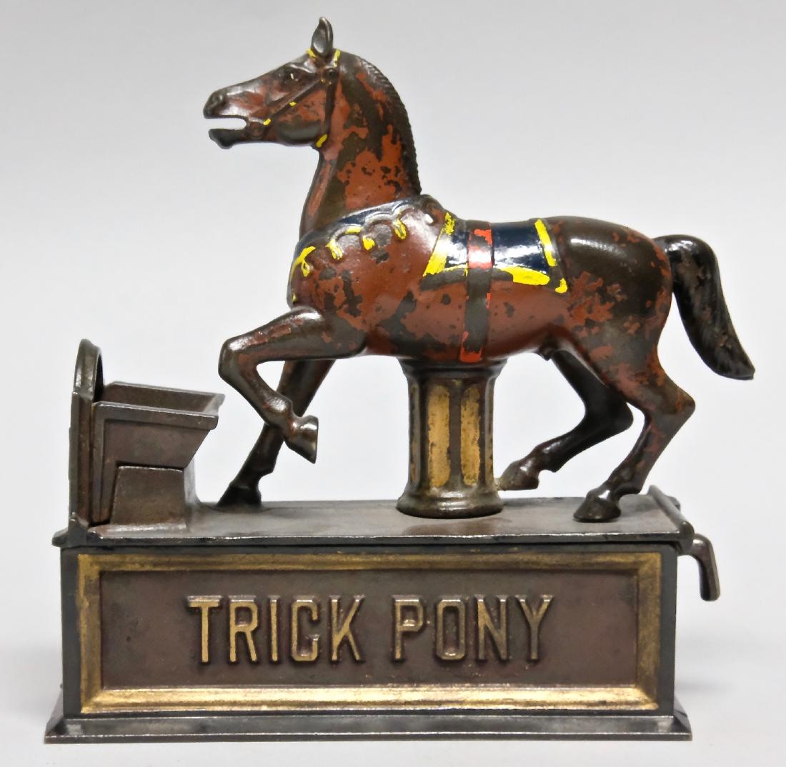 Cast Iron Trick Pony Mechanical Bank (1 of 4)