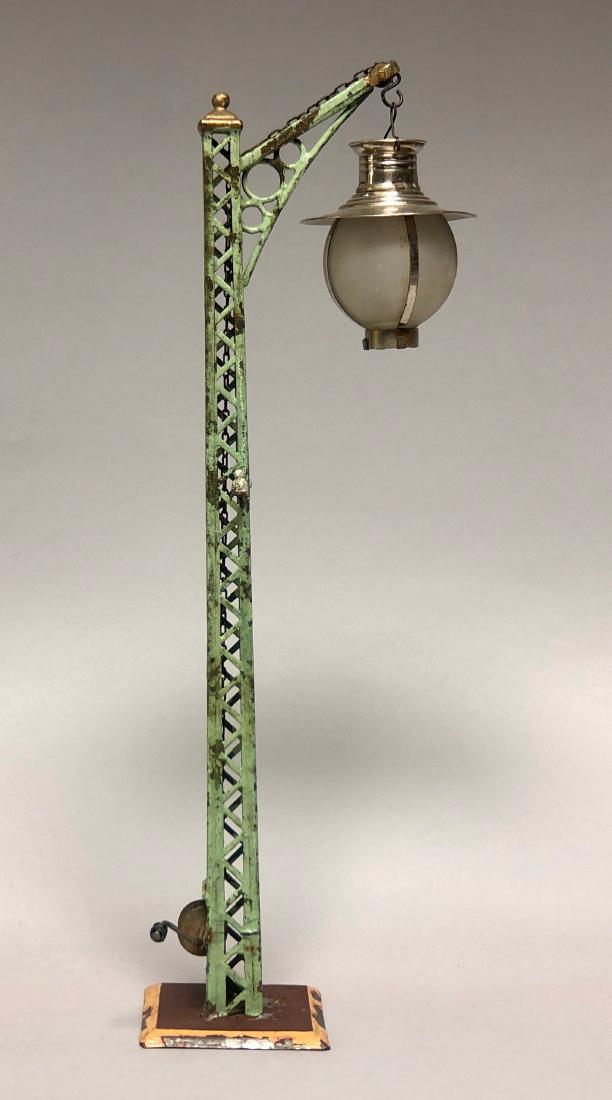 Bing Adjustable Height R. R. Lantern: Made by Bing circa 1915. 16.25" T. Made of Tin and Glass. Excellent Condition.