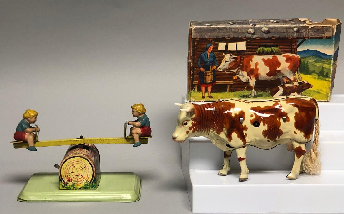 Windup Western Germany Seesaw & U. S. Zone Bull (1 of 2)