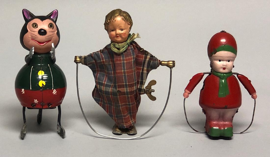 Two Windup Jump Roping Toys, One Dancing Cat (1 of 2)