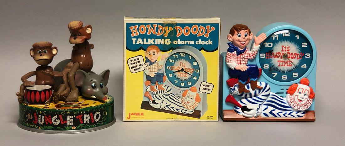Battery Op Jungle Trio & Howdy Doody Clock (1 of 2)