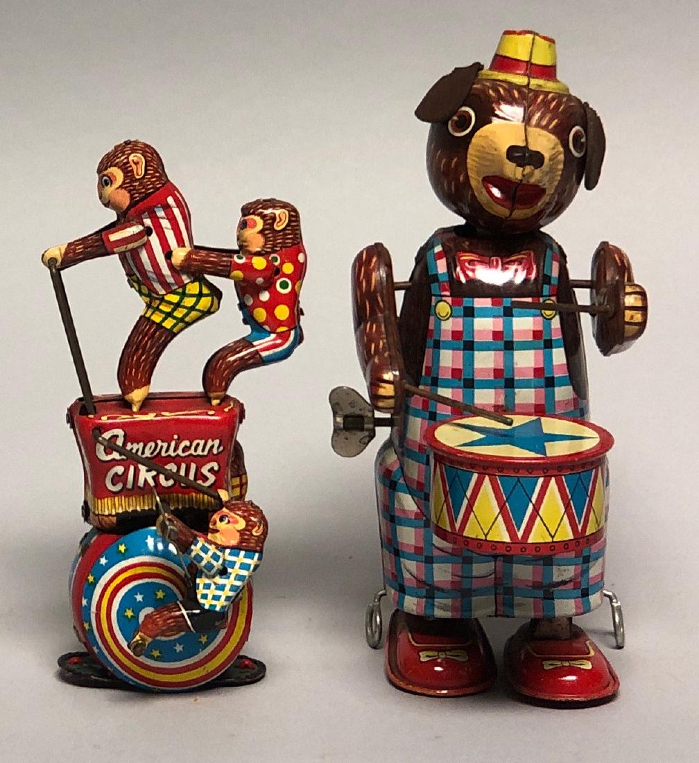 Windup Tin Drumming Bear & American Circus (1 of 2)