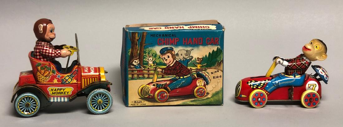 Tin Happy Monkey Car & Chimp Hand Car (1 of 2)