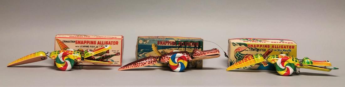 Three Tin Windup Snapping Alligators (1 of 2)