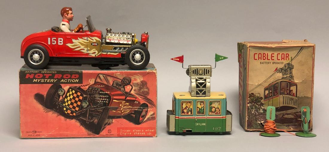 Battery Op Hot Rod & Cable Car (1 of 2)