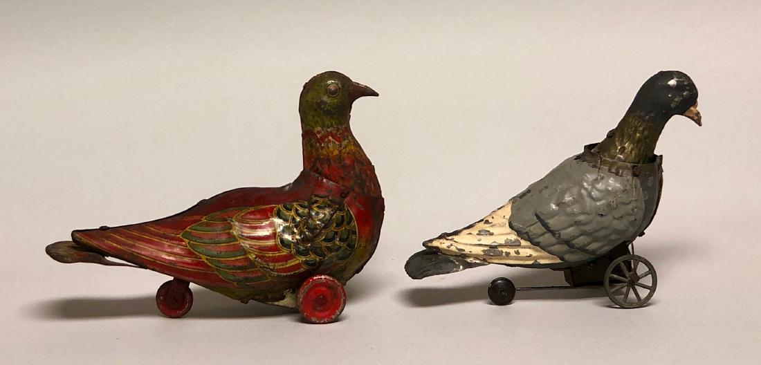 Two Tin Windup Pigeons (1 of 2)