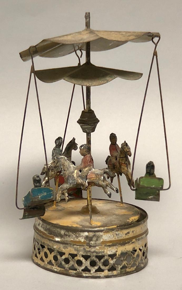 Windup Tin Hand Painted Merry Go Round (1 of 2)