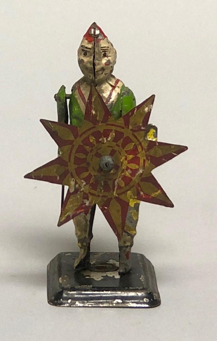 Windup Tin Hand Painted Clown with Star Wheel (1 of 2)