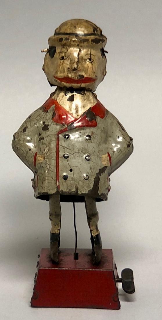 Windup Tin Gunthermann Bowing Gentleman: Made by Gunthermann in Germany. Made Tin. Works well. 7.5" T. Very Fine Condition.