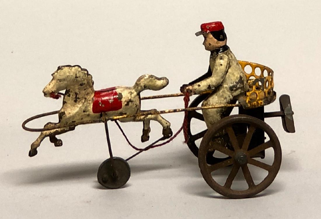 Windup Tin Hand Painted Horse & Sulky (1 of 2)