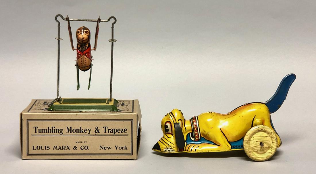 Windup Marx Tumbling Monkey and LineMar Pluto (1 of 2)