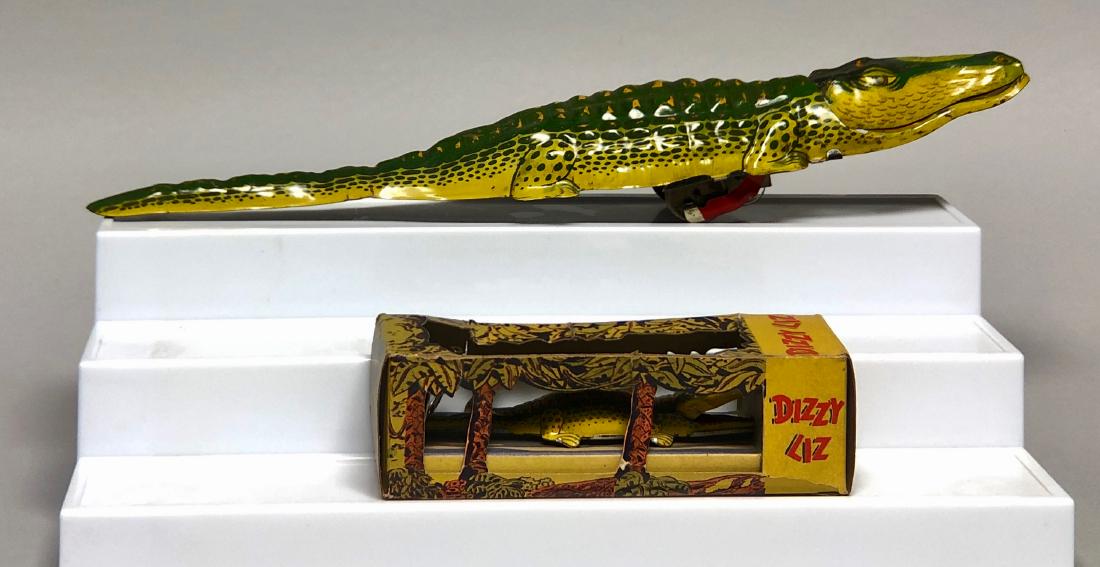 Tin Windup Dizzy Liz Baby Alligator & Alligator (1 of 2)
