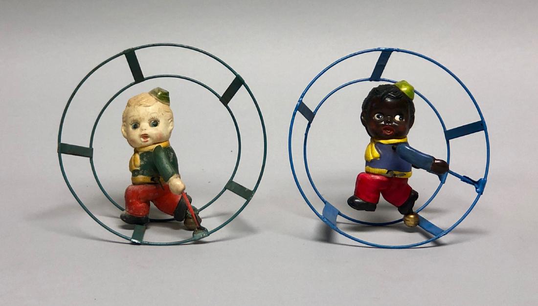 Two Windup Celluloid Roll-Around Boys (1 of 2)