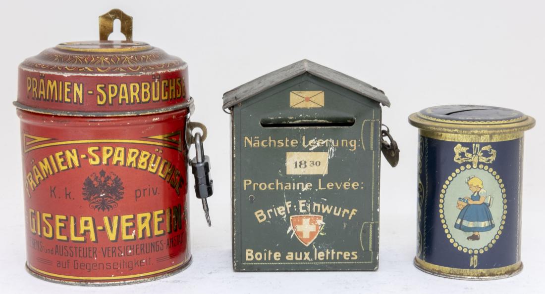 Three Tin Still Banks (1 of 2)