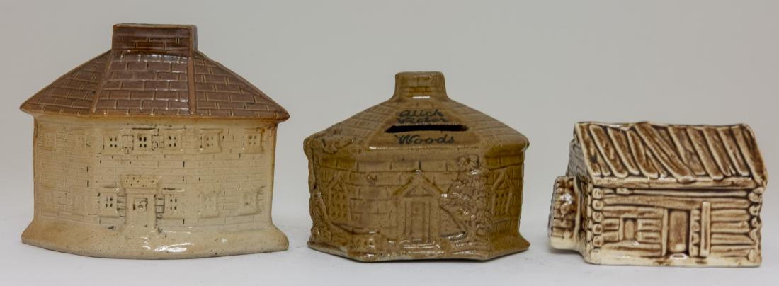 Three Ceramic Building Still Banks (1 of 2)