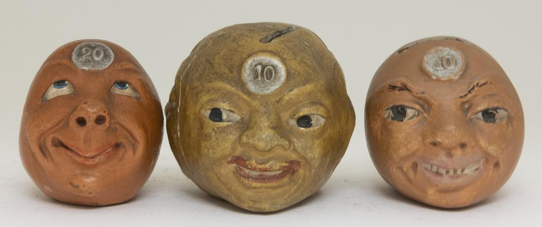Three Ceramic Faces Still Banks (1 of 2)