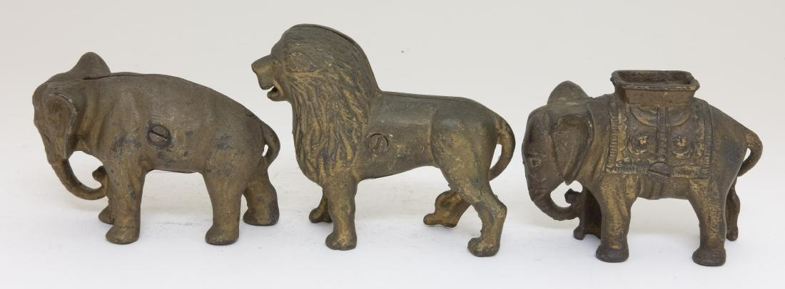 Three Animal Themed Cast Iron Still Banks (1 of 1)