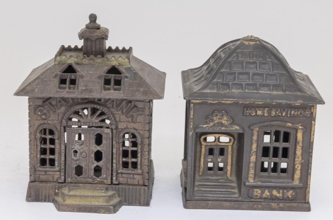Home Savings & State Cast Iron Banks (1 of 1)