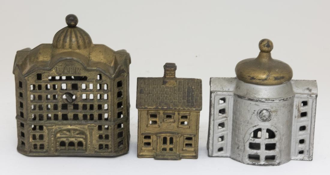 Three Cast Iron Building Banks (1 of 2)