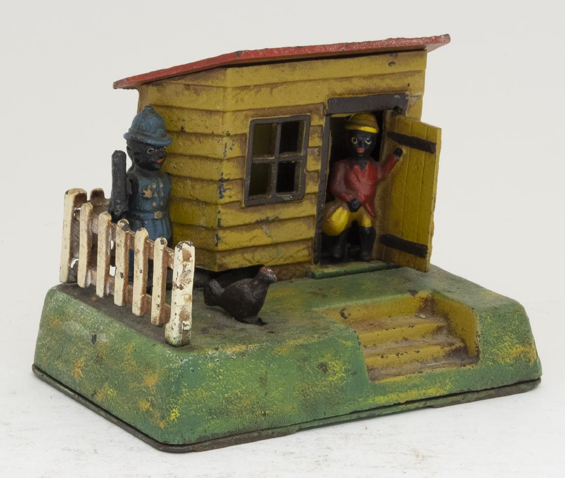 Book of Knowledge Iron Uncle Remus Bank: Made by John Wright of Pennsylvania - Circa 1960's/1970's. Made of Cast Iron. Excellent Condition.