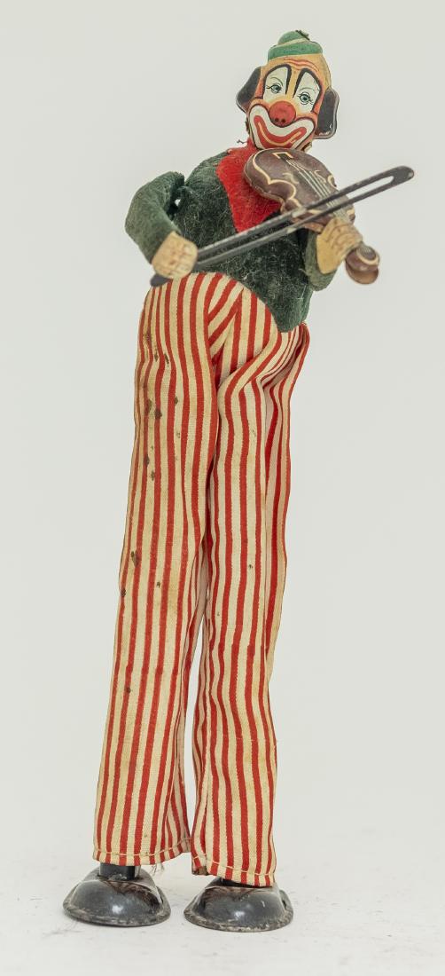 Alps Windup Tin Happy the Violinist Clown Toy (1 of 4)