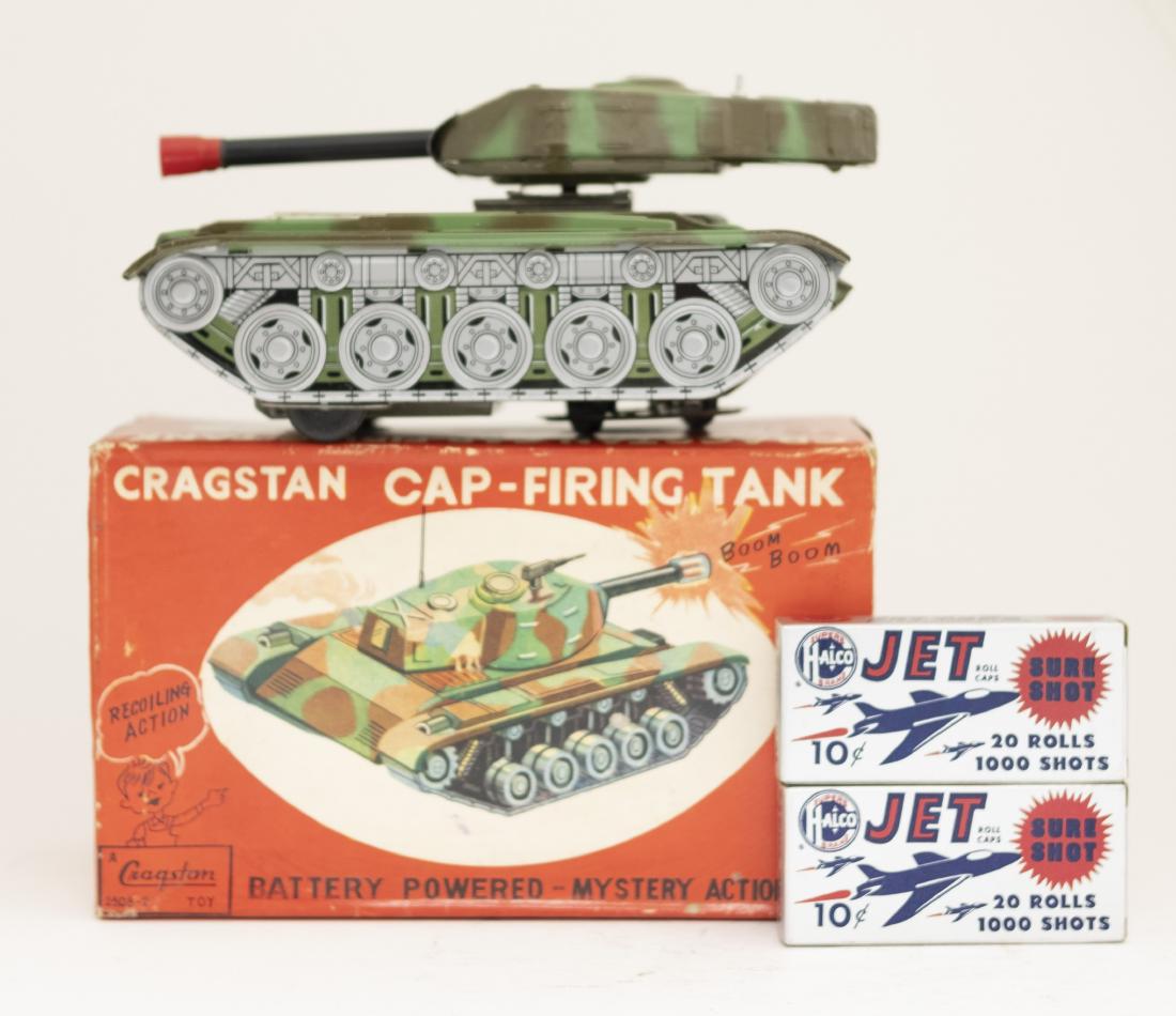 Boxed Cragston Battery Operated Cap-Firing Tank (1 of 4)