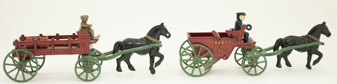 Kenton Sand & Gravel and Wagon Cast Iron Toys: Made by Kenton - 1930's. Made of Cast Iron. 10 1/2" - 11" L. Excellent Condition.