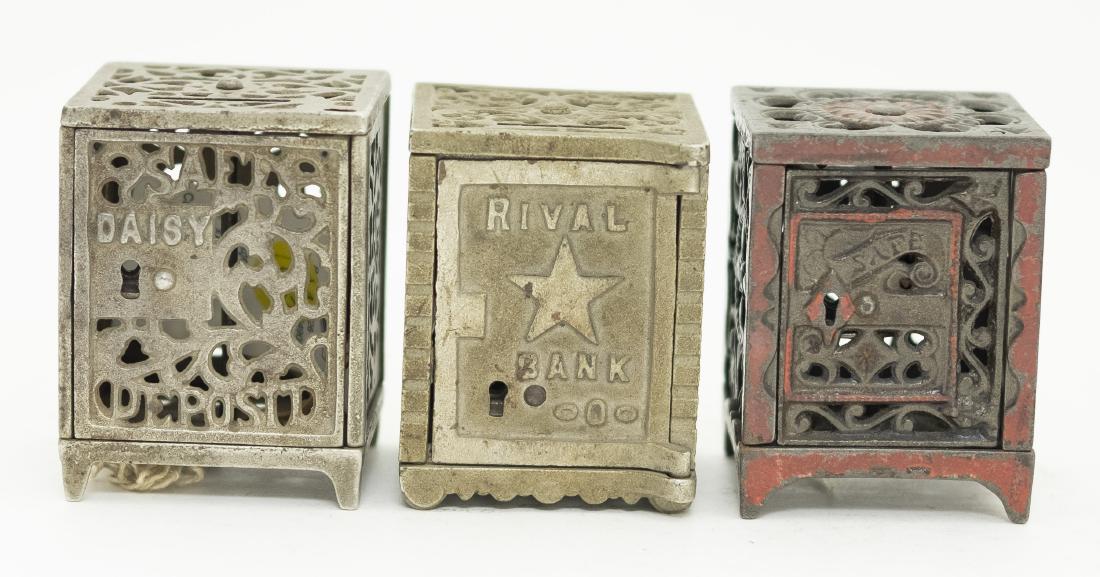 Three Cast Iron Safe Banks (1 of 4)