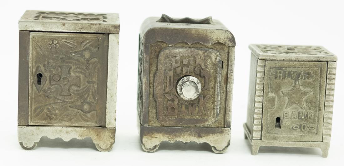Three Cast Iron Safe Banks (1 of 4)