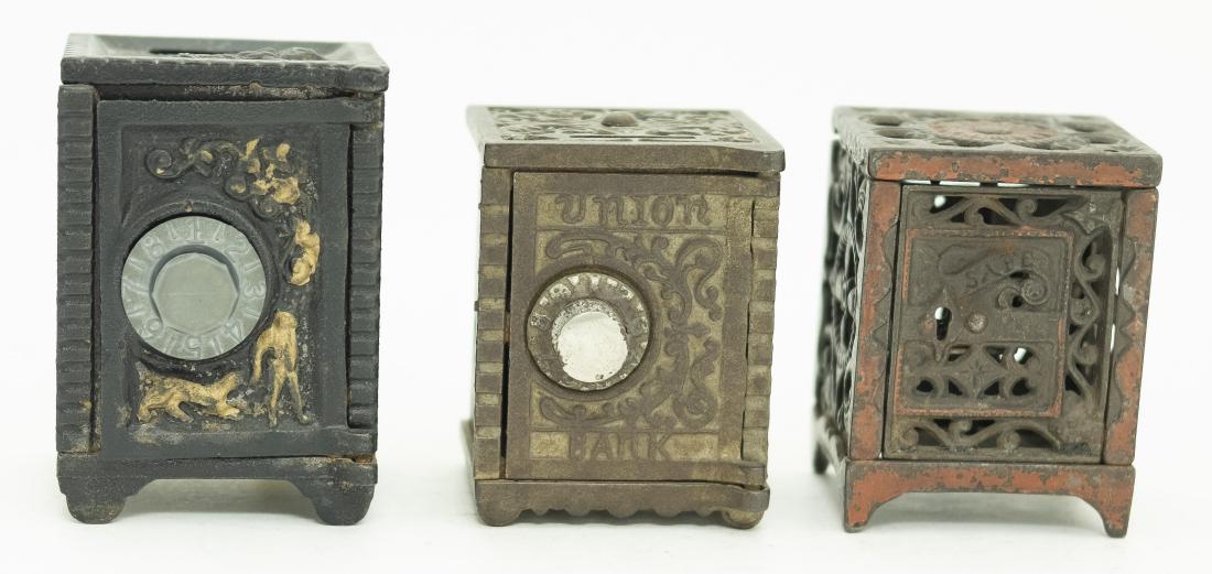 Three Cast Iron Safe Banks (1 of 4)