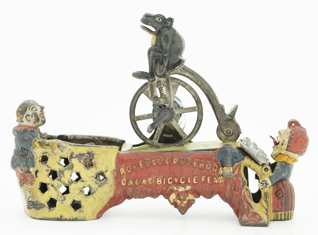 Professor Pug Frog Iron Mechanical Bank (1 of 5)