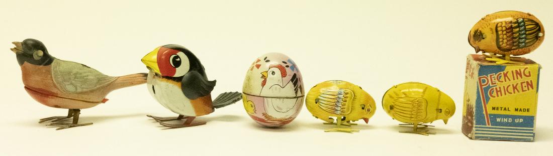 Five Bird Themed Tin Windup Toys (1 of 2)