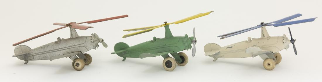Tootsie Toy Gyro Planes: Made by Tootsie Toy. 4" L. Very Fine Condition.