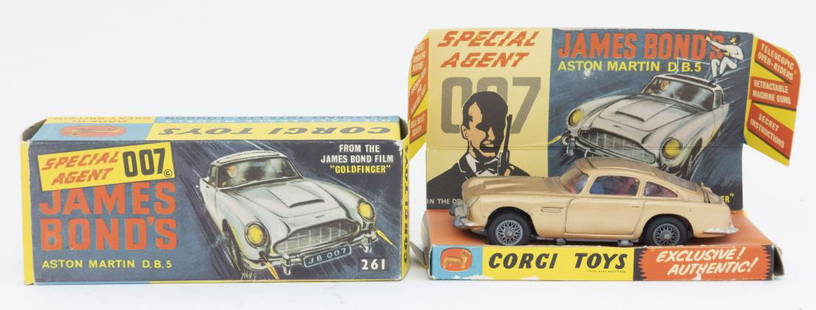 Boxed Corgi Toys James Bond Aston Martin: Made by Corgi Toys. Near Mint with Original Box.