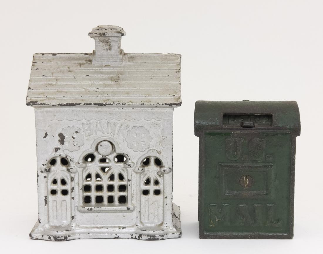 Double Door & U. S. Mail Cast Iron Banks (1 of 3)