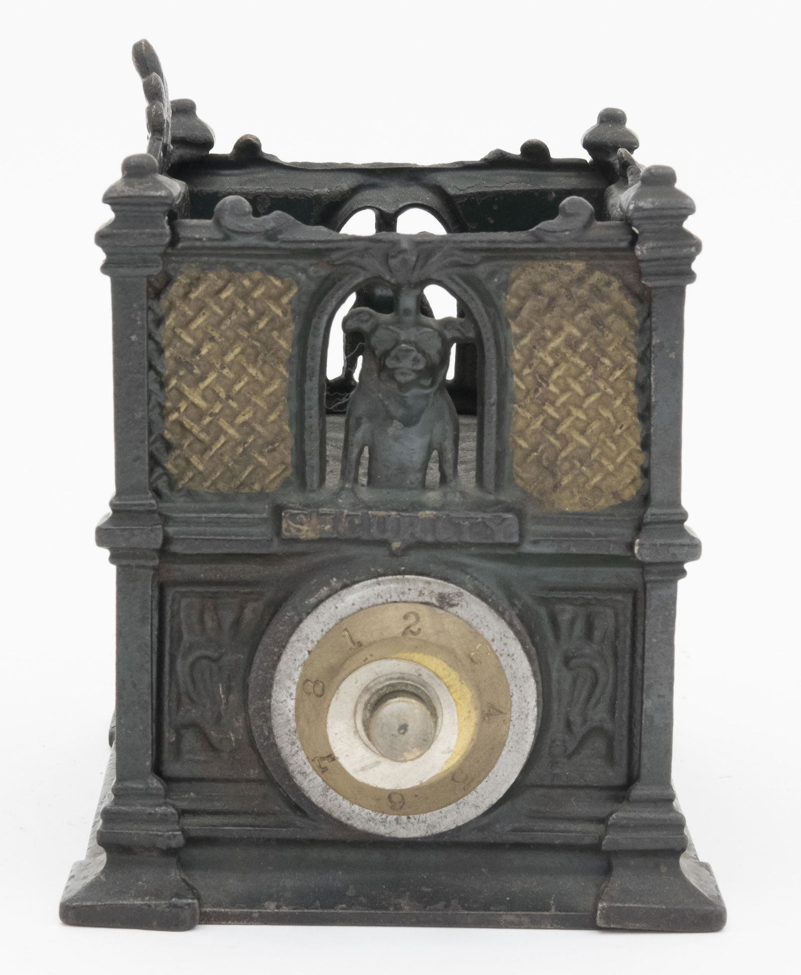 Fidelity Trust Vault, Small Cast Iron Bank (1 of 4)