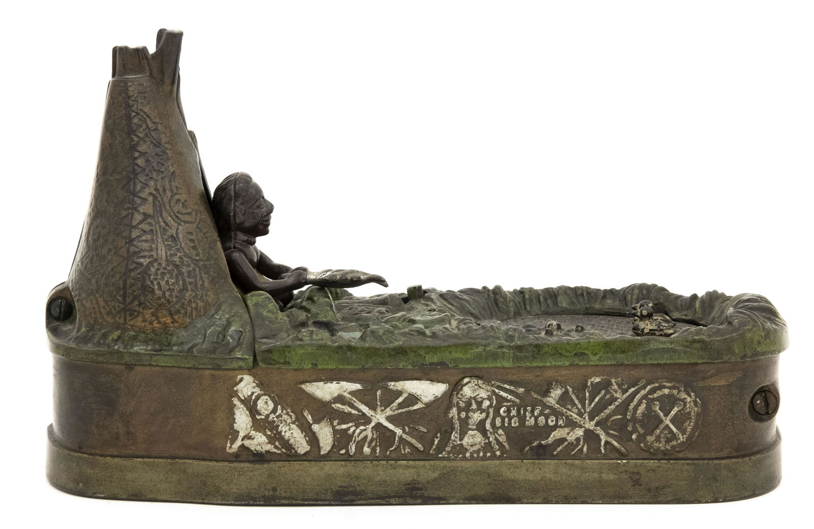 Chief Big Moon Cast Iron Mechanical Bank (1 of 5)