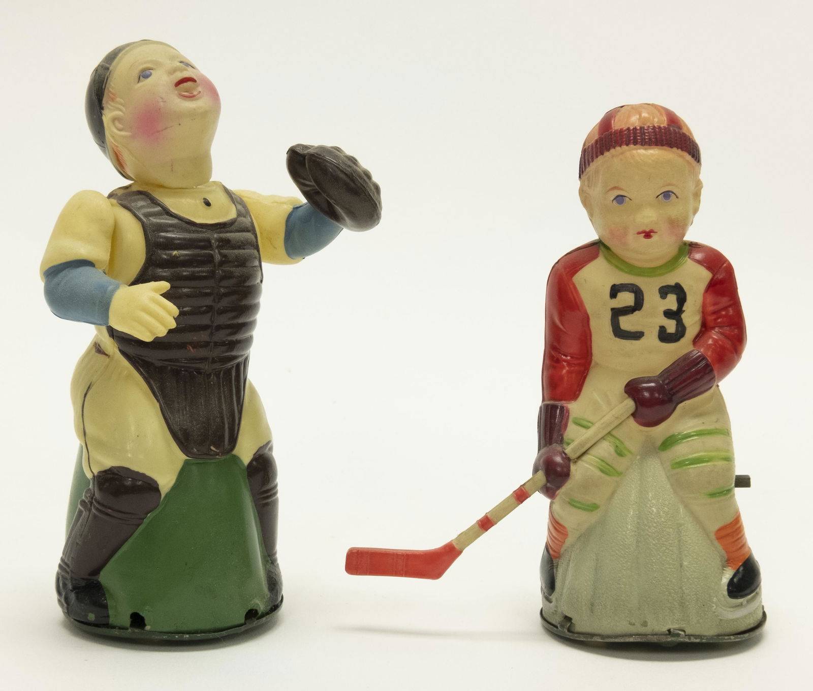 Windup Celluloid Hockey & Baseball Players (1 of 1)
