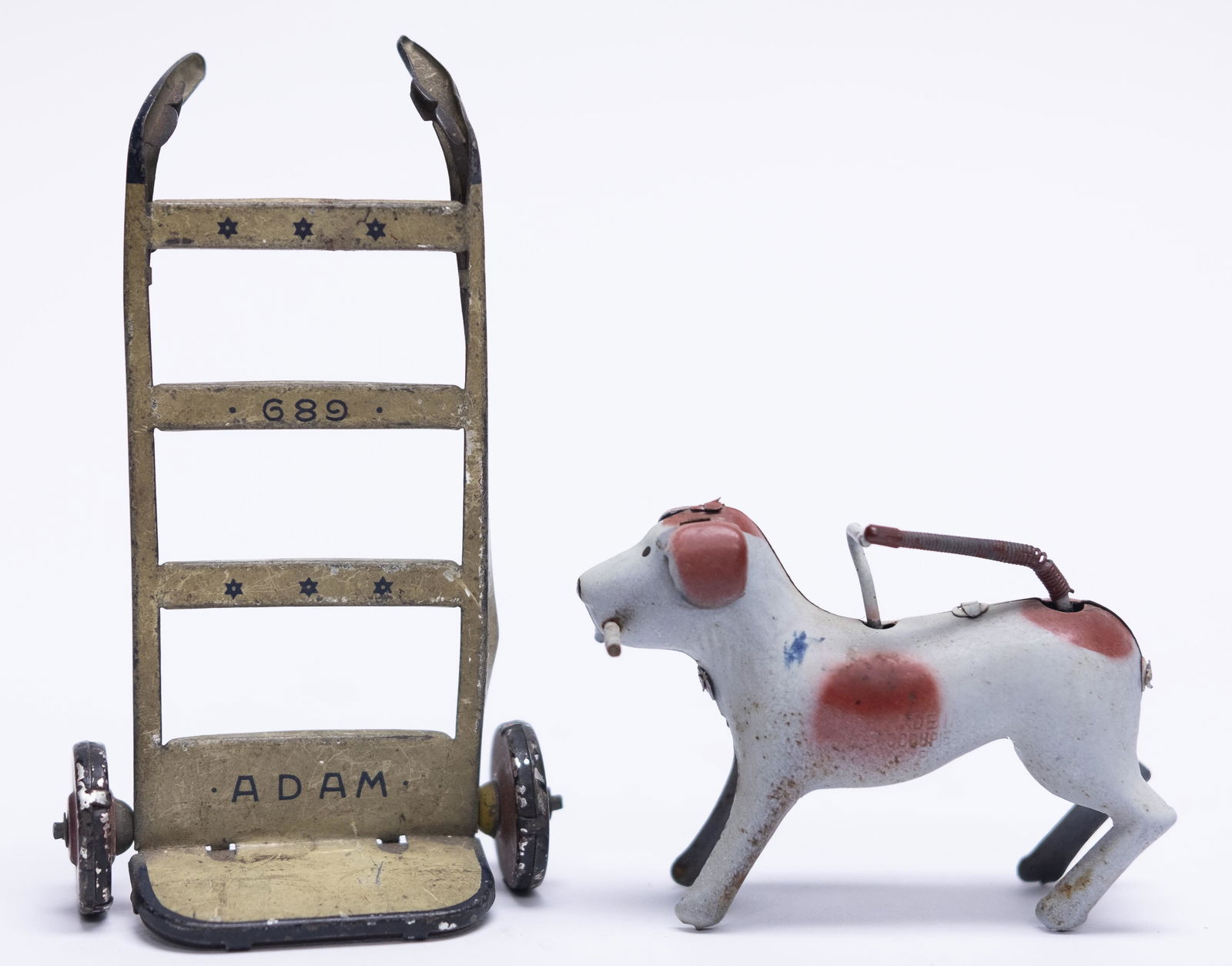 Windup Tin Dog with Cane / Lehmann Toy Part (1 of 2)