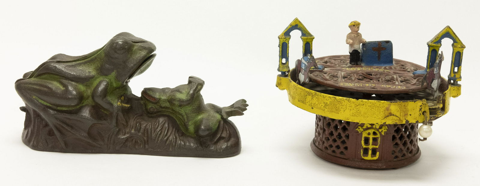 Two Frogs and Horse Race Iron Banks (1 of 2)