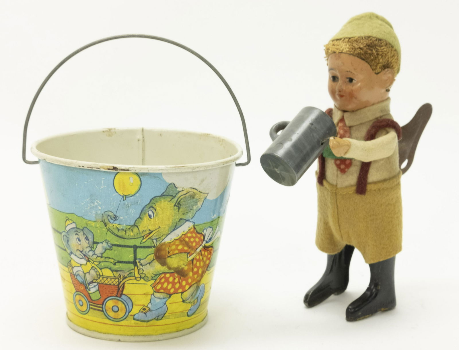 Sand Pail & Schuco Figure Toys (1 of 2)