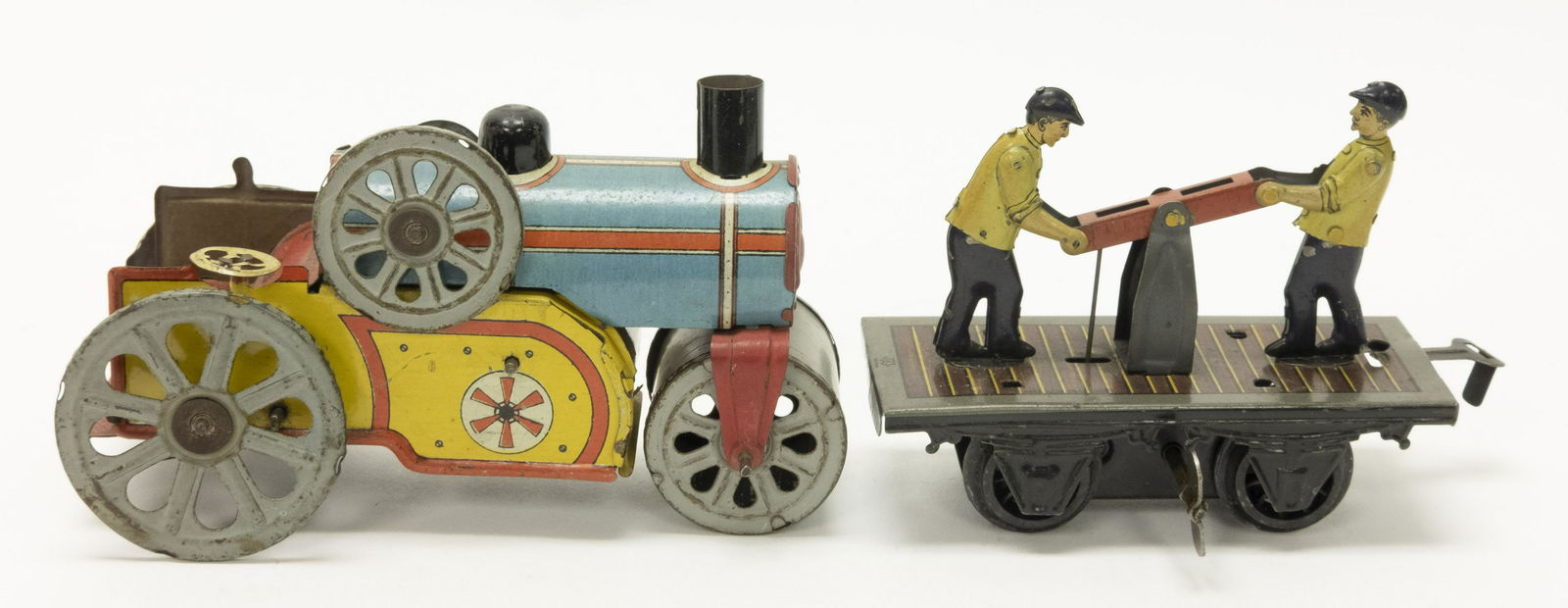 Orober Tractor & Bing Hand Car Windup Tin Toys (1 of 2)