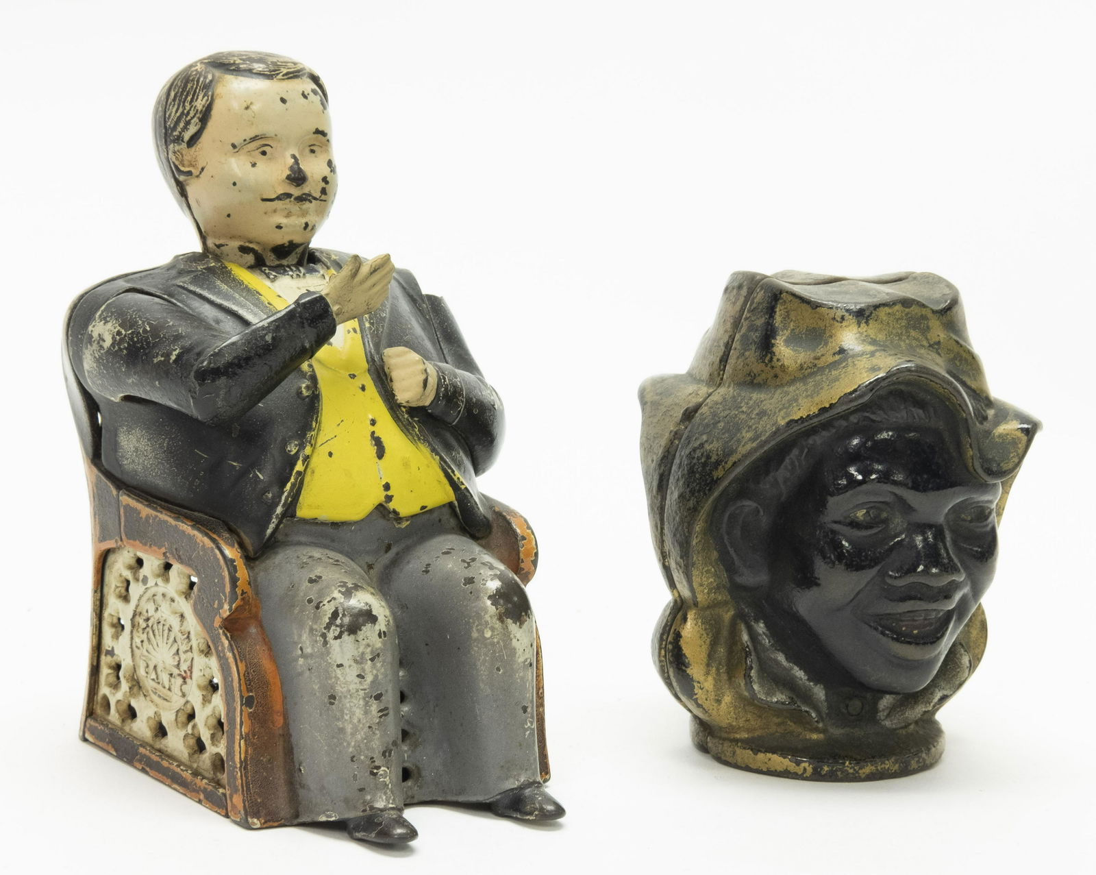Tammany & Two Faced Black Boy Iron Banks (1 of 5)