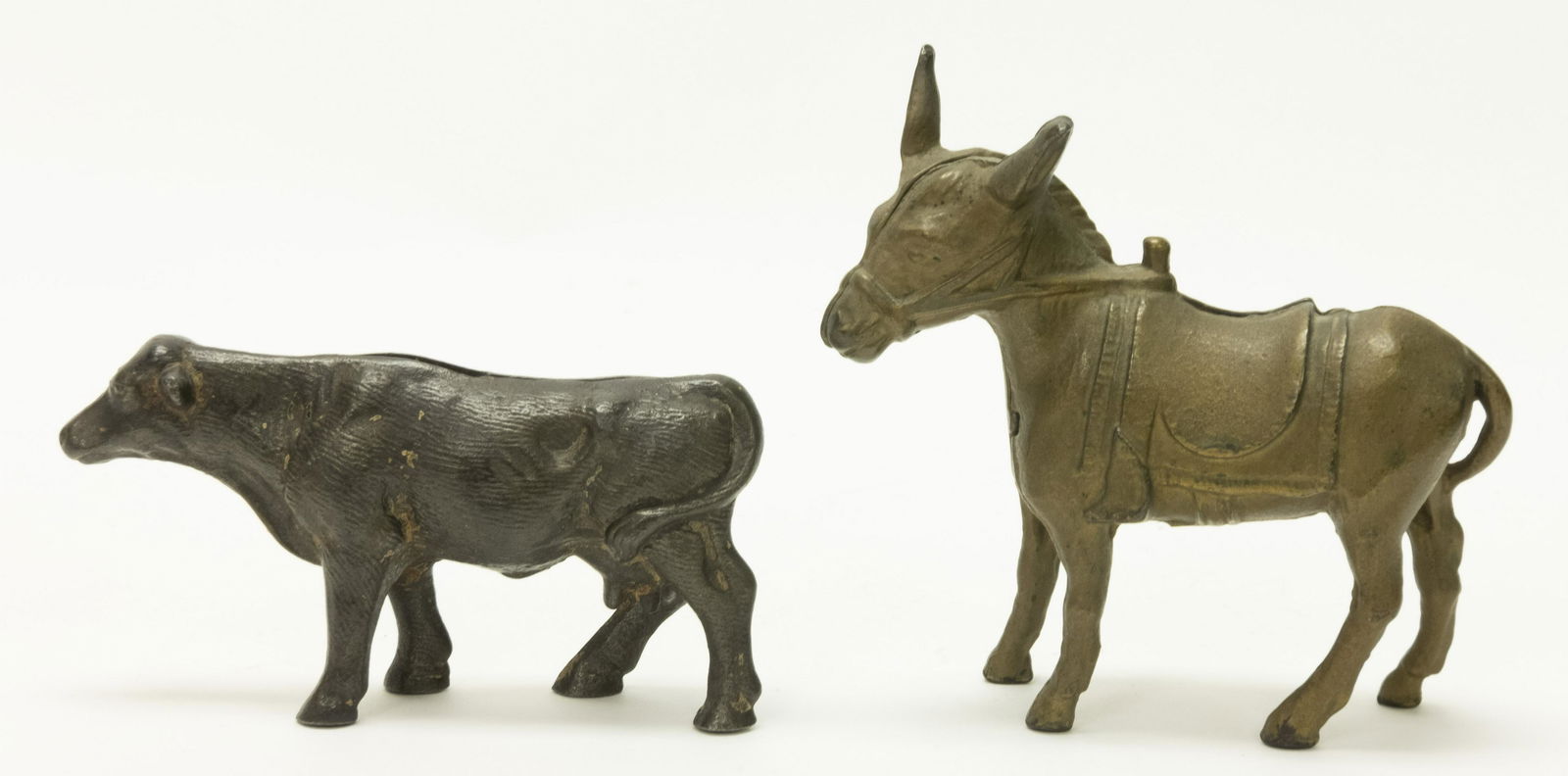 Holstein Cow & Donkey Cast Iron Banks (1 of 2)